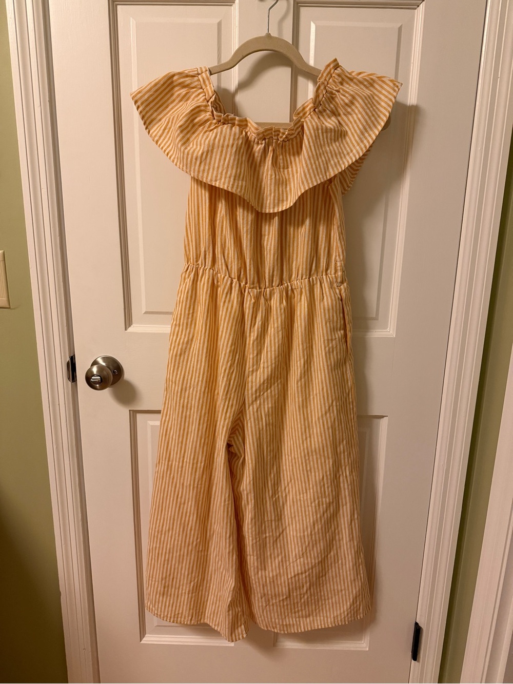 Everly yellow striped jumpsuit
